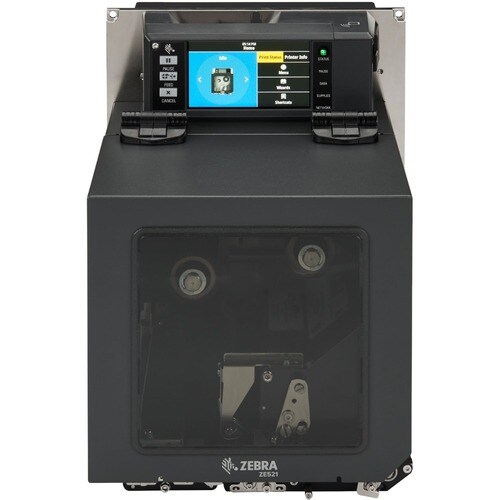 TT Printer ZE521; 6", 203 dpi, LH, UK/AU/JP/EU Cords, USB, Serial, Ethernet, Bluetooth 4.1, Dual USB Host, Color Touch, ZPL