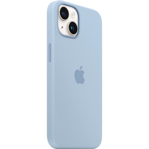 Apple iPhone 14 Silicone Case With MagSafe - Sky - For Apple iPhone 14 Smartphone - Sky Blue - Soft-touch, Silky - Scratch