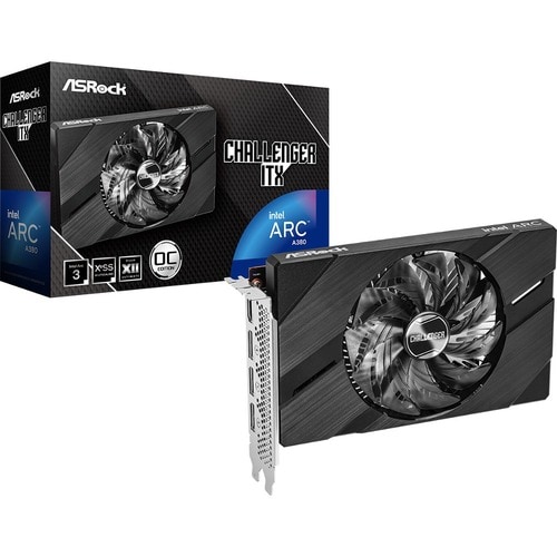 Tarjeta Gráfica ASRock Intel Arc A380 - 6GB GDDR6 - 7680 x 4320 - 2.25GHz Principal - 96bit Ancho de bus - PCI Express 4.0