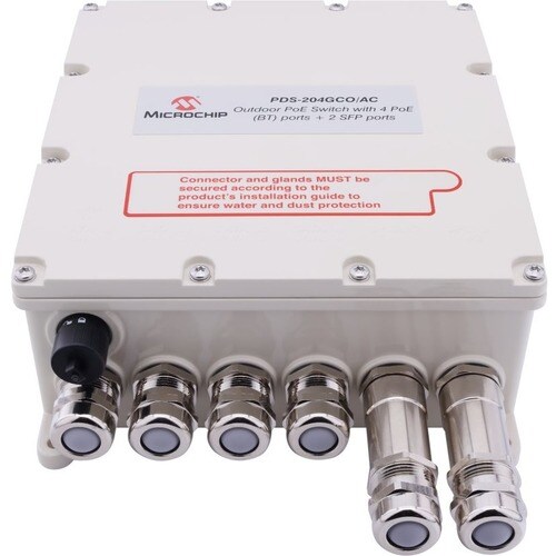 Commutateur Ethernet Microchip PDS-204GCO 4 Ports Gérable - Gigabit Ethernet, 2.5 Gigabit Ethernet - 10/100/1000Base-T, 2.