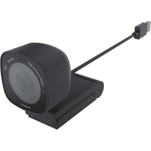 Webcam Dell WB3023 - 60 fps - Nero - USB 2.0 - 2560 x 1440 Video - Auto focus - 2x Zoom Digitale - Microfono - Windows 11,