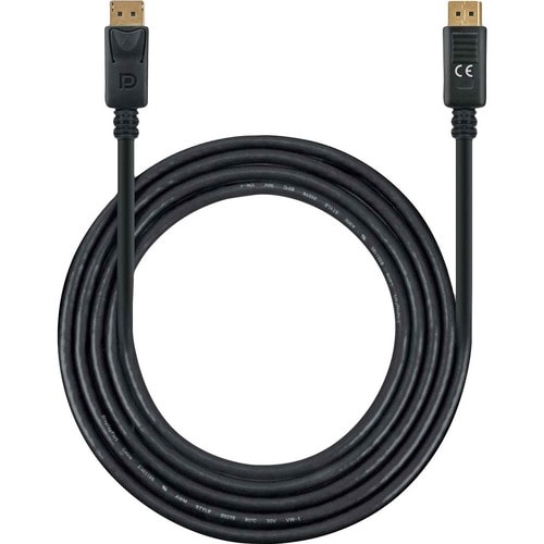 CABLE DISPLAYPORT MACHO A MACHO 4K CONTACTOS CHAPADOS EN ORO 2M NEGRO - Extremo Secundario: 1 x 20-pin DisplayPort 1.4 Dig