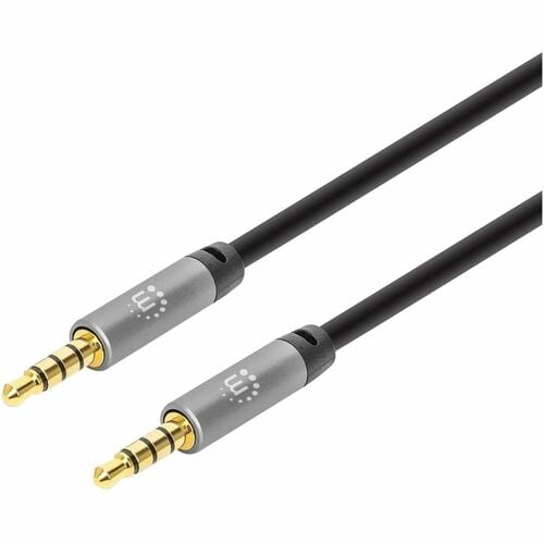 Cable Audio Estereo 5.0mm M-M 5.0M Negro/A - Cable for Dispositivo de audio, Auricular, Altavoz, Smartphone, Portátil, Tab