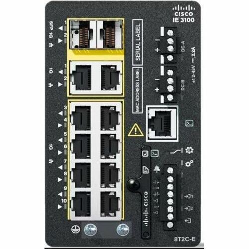 Cisco Catalyst IE3100 Rugged 10 Ports Manageable Ethernet Switch - Gigabit Ethernet - 1000Base-T, 1000Base-TX - 3 Layer Su