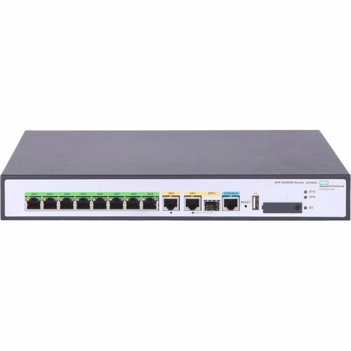 HPE FlexNetwork MSR2000 MSR2003X Router - 10 Ports - 8 RJ-45 Port(s) - 2 WAN Port(s) - 1 SFP (mini-GBIC) Slots - 10 Gigabi