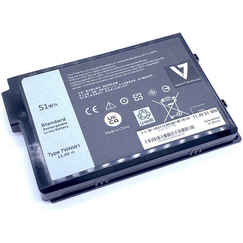 V7 D-GK3D3-V7E Battery - 3-cell Lithium Ion (Li-Ion) - For Notebook - Battery Rechargeable - 11.4 V - 4254 mAh - 51 Wh She