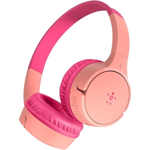 Belkin SOUNDFORM Mini Wired/Wireless On-ear Headset - Pink - 1000 cm - Bluetooth - 121.9 cm Cable - Mini-phone (3.5mm)