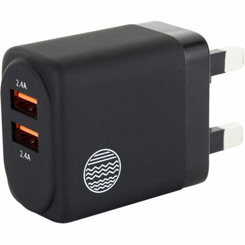 Our Pure Planet 24 W AC Adapter - Our Pure Planet Wall Charger 2 USB ports 4.8A (UK) 24W