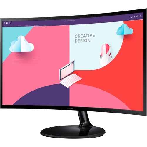 Samsung Essential S27C360EAU 27" Class Full HD Curved Screen LCD Monitor - 16:9 - 68.6 cm (27") Viewable - Vertical Alignm
