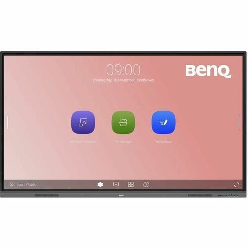 BenQ Board Essential RE7503 190.5 cm (75") 4K UHD LCD Collaboration Display - ARM Cortex A55 - 4 GB - Infrared (IrDA) - To