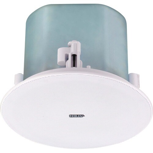 ATEN AS106 2-way Ceiling Mountable Speaker - 60 W RMS - White - 120 W (PMPO) - 165.10 mm Paper Cone Woofer - 20 mm Polyeth