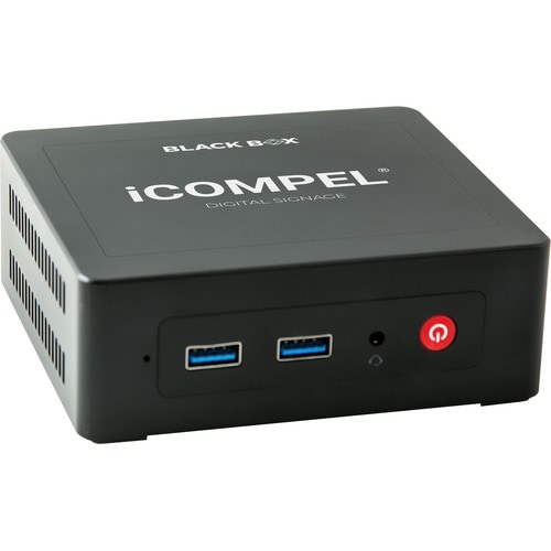 Black Box iCompel Digital Signage Full HD Media Player - Celeron J4105 2.50 GHz - 128 GB SSD - 1080p - HDMI - USB - Wirele