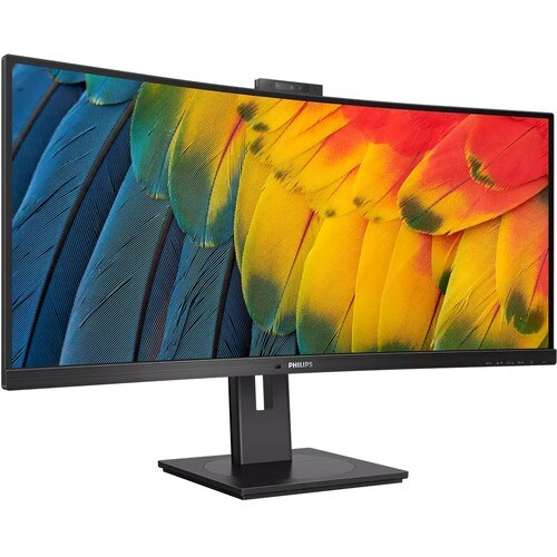 Philips Ultrawide 34B1U5600CH 34" Class Webcam UW-QHD Curved Screen LCD Monitor - 21:9 - Textured Black - 34" Viewable - V