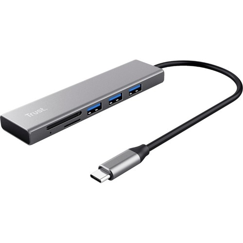 Trust - Hub 5-en-1 aevc 3 ports USB 3.2, 1 port micro SD et 1 port SD HALYX