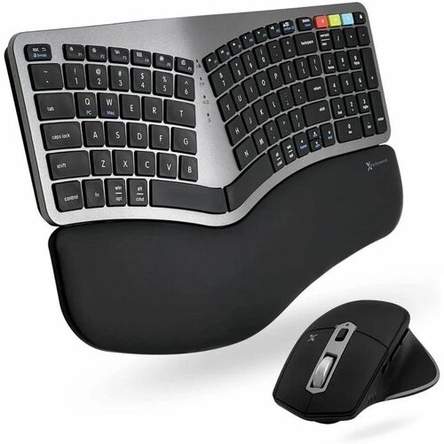 Macally X9 Performance Keyboard and Mouse - Scissors Wireless Bluetooth/RF 2.40 GHz Keyboard - Wireless Bluetooth/RF Mouse