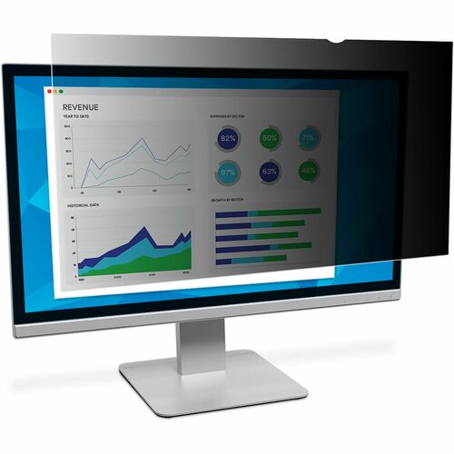 3M Anti-glare Privacy Screen Filter - Black, Matte - 1 Each - For 86.4 cm (34") Widescreen LCD Monitor - 21:9 - Blue Light