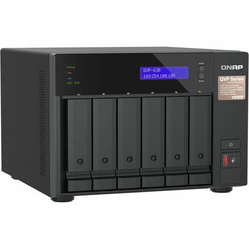 QNAP QVR Pro QVP-63B 36 Channel Wired Video Surveillance Station - Network Video Recorder - HDMI - Full HD Recording