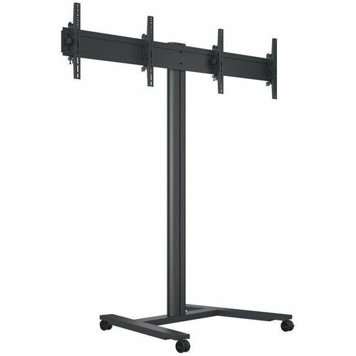 Carrello per schermo ITB - 100 kg Capacità - 4 Casters - 1800 mm Altezza - Nero - Per 2 Devices - 101,6 cm (40") a 152,4 c