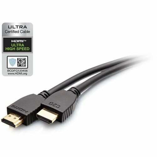C2G 3ft Plus Series Ultra High Speed HDMI™ Cable with Ethernet - In-Wall CL2 Rated - 8K 60Hz - M/M - Black - 3 ft HDMI A/V