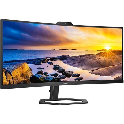 Philips 34E1C5600HE 34" Class Webcam UW-QHD Curved Screen Gaming LCD Monitor - 21:9 - 34" Viewable - Vertical Alignment (V