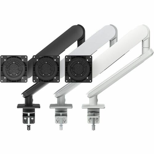 AW-ORA-F-W Ora with F-clamp - monitors to 8kg (17.6lb) and 35" curved or flat - complete arm with fixing - White