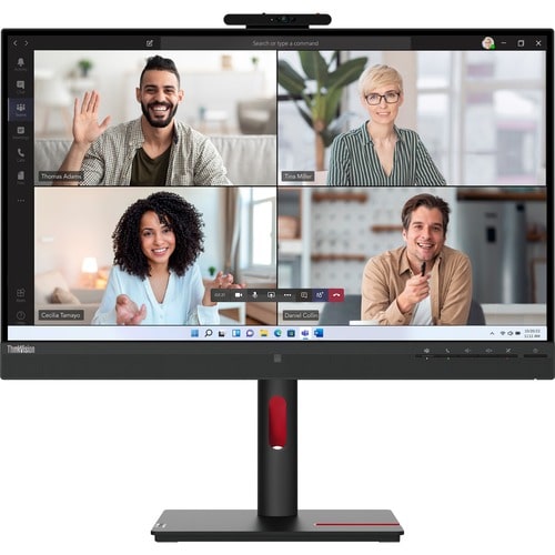 Moniteur LCD Lenovo ThinkVision T27hv-30 27" Class Webcam WQHD - 16:9 - Noir corbeau - 68,6 cm (27") Viewable - Technologi