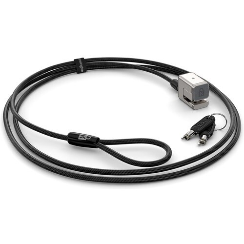 Kensington Keyed Cable Lock for Surface Pro and Surface Go - 1.80 m Cable - Keyed Lock - Black, Silver - Carbon Steel - Fo