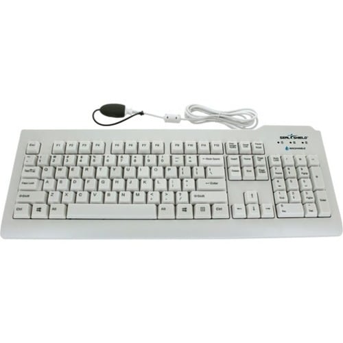 Seal Shield Silver Seal Waterproof Keyboard - Cable Connectivity - USB Interface - English (US) - Windows, Mac - Membrane 