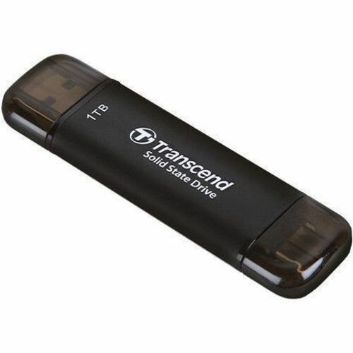 Transcend Tragbar Solid State-Laufwerk - Extern - 1 TB - Schwarz - Desktop-PC, Notebook, Spielkonsole Unterstütztes Gerät 