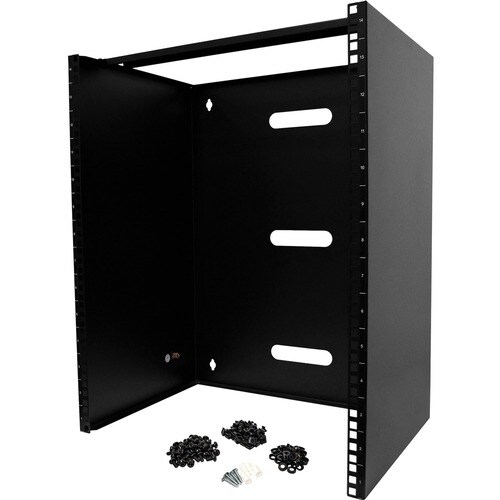 StarTech.com 14U Wall Mount Rack, 14in Deep, 19 inch Wall Mount Network Rack, Wall Mounting Patch Panel Bracket for Switch