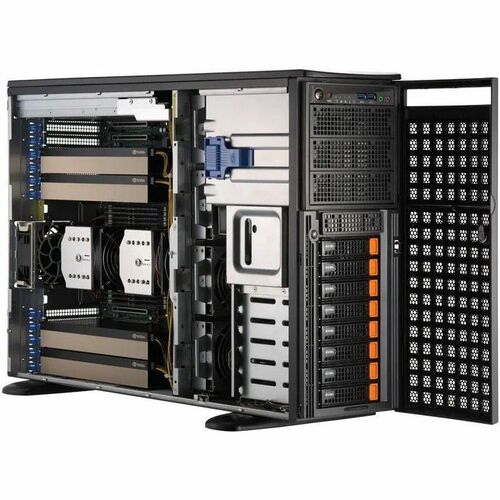 Supermicro SuperServer 741GE-TNRT 服务器光架系统 - 塔式 - 2 x 处理器支持 - Intel C741 芯片 - 4 TB DDR5 SDRAM DDR5-4800/PC5-38400 最大内存支持 - 