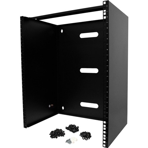 StarTech.com 14U Wall Mount Rack, 14in Deep, 19 inch Wall Mount Network Rack, Wall Mounting Patch Panel Bracket for Switch