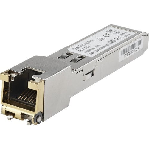 StarTech.com SFP1GETST SFP (mini-GBIC) - 1 x RJ-45 1000Base-TX LAN - 1 Each - For Data Networking - Twisted PairGigabit Et