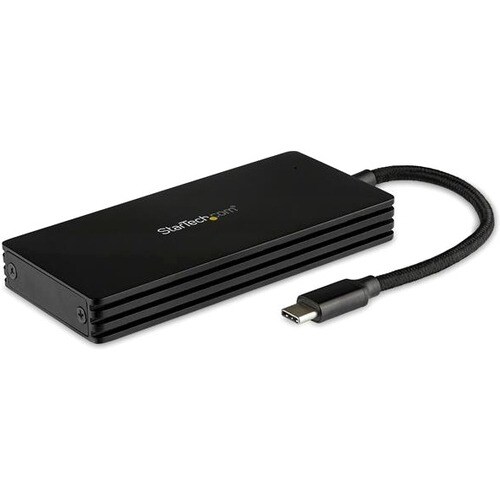 StarTech.com Drive Enclosure - USB 3.1 Type C Host Interface - UASP Support External - Black - 1 x SSD Supported - 1 x Tot