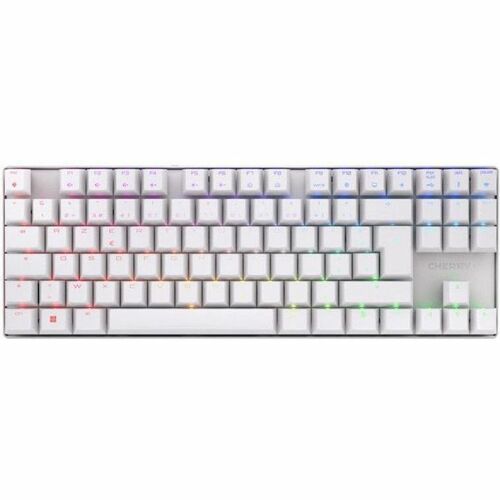 CHERRY MX 8.2 Gaming Keypad - Wired/Wireless Connectivity - USB Type A Interface - RGB LED - French - AZERTY Layout - Whit
