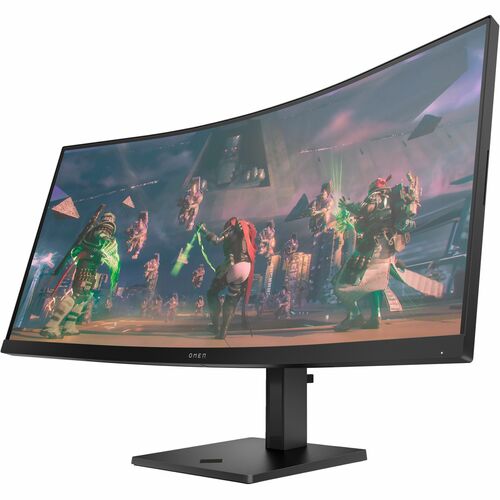 OMEN 34c 34" 等级 UW-QHD 曲面屏幕 电竞显示器 - 21:9 - 黑 - 86.4 cm (34") Viewable - 垂直对齐(VA) - Edge LED 背光 - 3440 x 1440 - 16.7百万 颜色 -