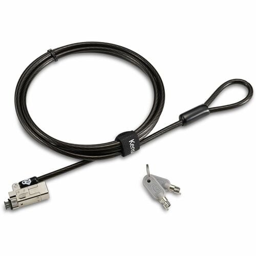 Kensington Slim NanoSaver 2.0 Keyed Laptop Lock - 1.80 m Cable - Keyed Lock - Carbon Steel - For Notebook