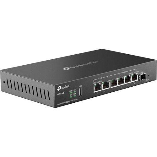 TP-Link ER707-M2 Router - 6 WAN Port(s) - Management-Port - 1 - 2.5 Gigabit Ethernet - IEEE 802.1Q - Desktop, Wandmontierbar