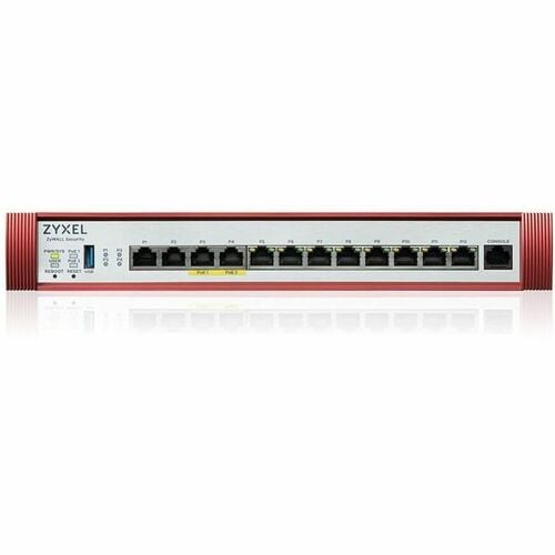 ZYXEL ZyWALL USG FLEX 500H Network Security/Firewall Appliance - 1 Year Security Bundle - 12 Port - 2.5GBase-T - 2.5 Gigab
