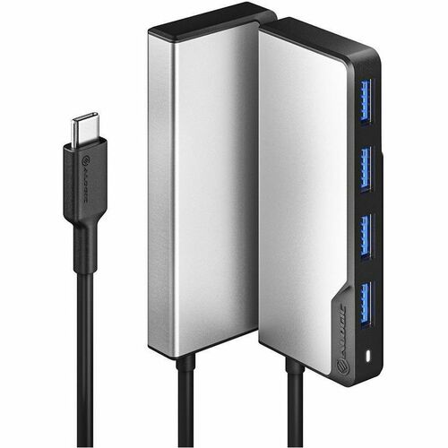 Alogic Fusion SWIFT USB Hub - USB Type C - Portable - Space Gray - 4 Total USB Port(s) - 4 USB 3.0 Port(s) - ChromeOS, PC,