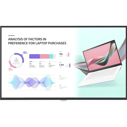 LG 75UH5J-H 1.91 m (75") LCD Digital Signage Display - 24 Hours/7 Days Operation - Energy Star - 3840 x 2160 - Edge LED - 