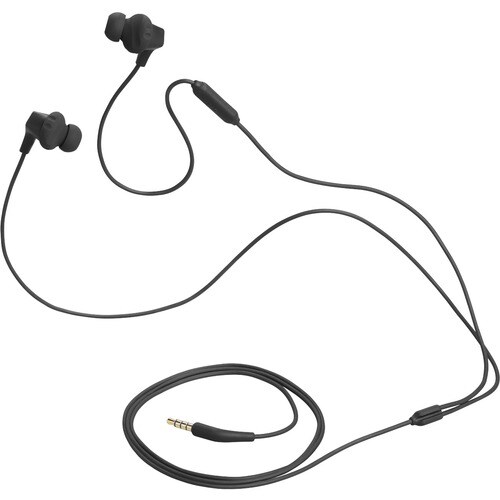 JBL Endurance Run 2 Wired Earbud Stereo Earset - Black - Binaural - In-ear - 20 Hz to 20 kHz - Mini-phone (3.5mm)