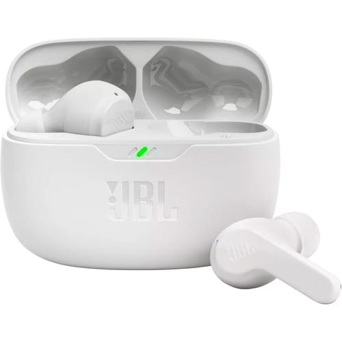 JBL Wave Beam True Wireless Earbud Stereo Earset - White - Binaural - In-ear - Bluetooth - 16 Ohm - 20 Hz to 20 kHz