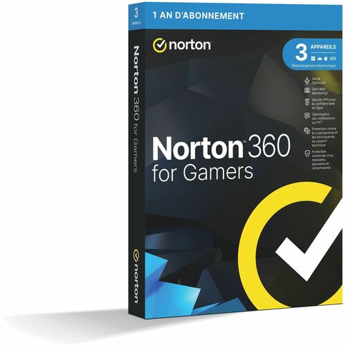 Norton Norton 360 for Gamers - 3 Appareils - Cyberprotection puissante optimisée pour les gamers - Antivirus - Gestion Mot