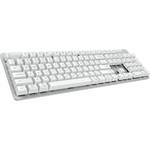 Logitech Signature K865 键盘 - 无线 连接 - A 型 USB 接口 - 珍珠白 - 机械 按键开关 - 蓝牙 - 10 m - 2.40 GHz - 104 Key(s) - Windows 10, macOS 10