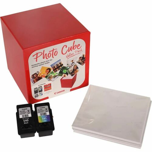 Canon Photo Cube PG-540 + CL-541 Original Standard Yield Inkjet Ink Cartridge/Paper Kit - Box - Black, Cyan, Magenta, Yell