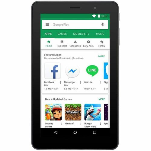 Alcatel 1T 7 Tablet - 17.8 cm (7") - MediaTek MT8321 - 1 GB - 16 GBspacArmazenamento - Android 8.1 Oreo - Preto - Cortex A