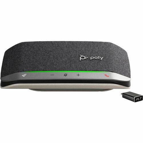 Poly Sync 20+ Câblé / Sans fil Bluetooth Haut-parleur Main Libre - Argenté - 3Microphone(s) - 40 mm Enceinte(s)
