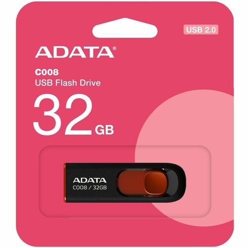 Unidad flash Adata C008 - 32GB - USB 2.0 - Rojo - 5Año(s) Garantía