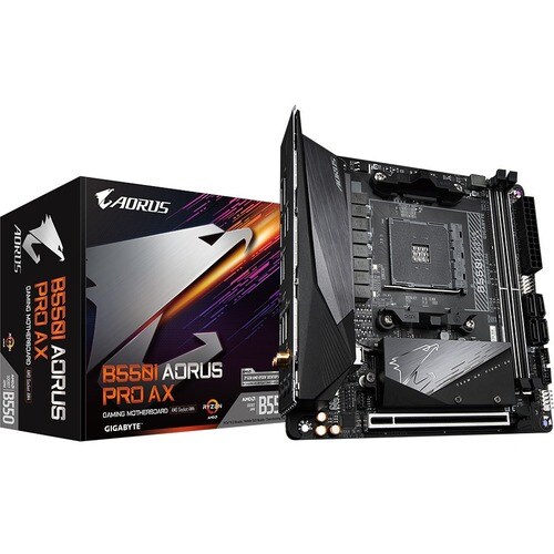 GIGABYTE Ultra Durable B550I AORUS PRO AX Desktop Motherboard - AMD B550 Chipset - Socket AM4 - Mini ITX - Ryzen 3, Ryzen 